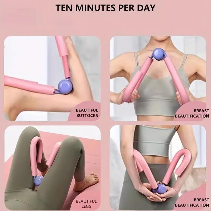 Pink Foam V-Shaped Thigh Master - Inner Thigh Exercise Equipment for Women, Pelvic Floor Trainer, Hip Trainer, Body Shaper