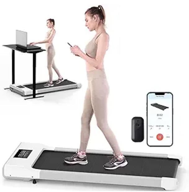 Walking Pad, Under Desk Walking Pad Treadmills for Home Office, Mini Walking Pad for Home, 2 in 1 Walking Portable Desk Treadmill with Remote Control&LED Display