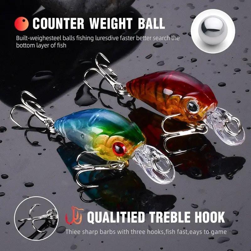 8pcs Artificial Fish Design Fishing Bait, Simulation Fishing Lures Hook, Portable Fishing Tool Kit, Fishing Accessories, Flyfishing, Solocamping, picnicaesthetic