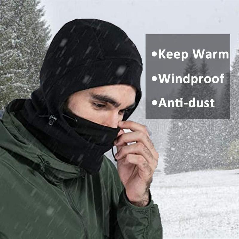 Balaclava Ski Mask 2 Count - Windproof Warmer Fleece Adjustable Winter Mask for Men Women