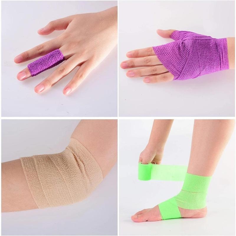 Self Adhesive Bandage, 8 15 Rolls Elastic Bandage, Breathable Sticky Bandage for Outdoor Sports, Wrist, Ankle