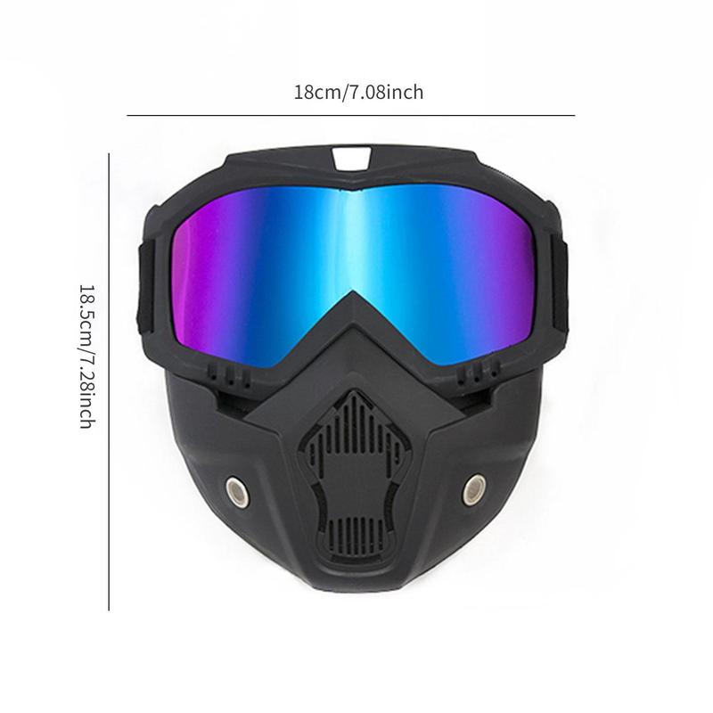 Motorcycle Outdoor Riding Goggles, 1 Count Vintage Protective Mask, Windproof Goggles for Skiing, Off-road Sports and Cycling