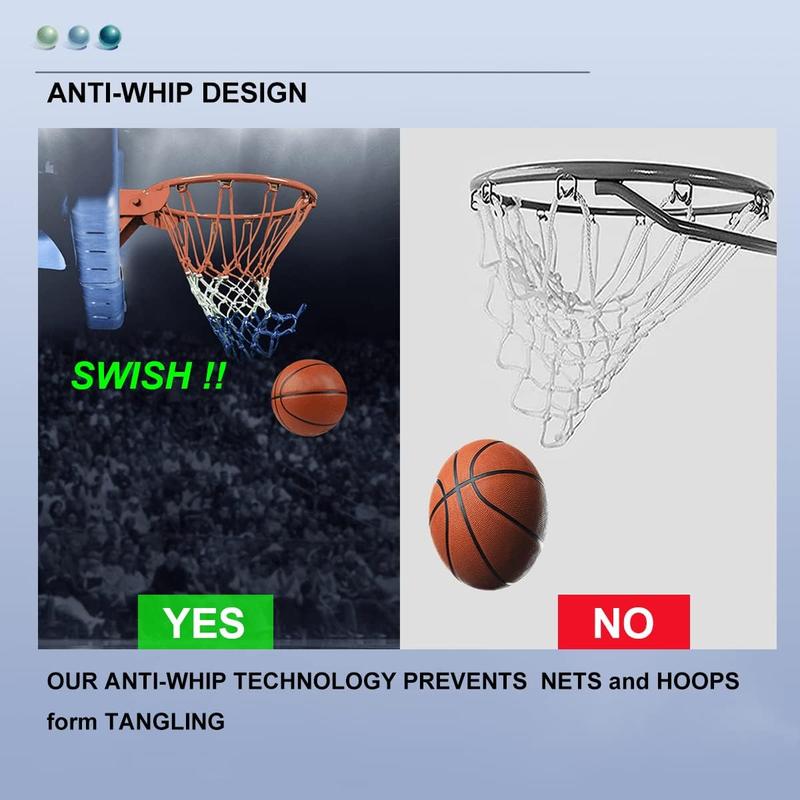 Basketball Net Outdoor - Upgrade Heavy Duty Basketball Net Replacement  All-Weather Basketball Hoop Net, Suitable for All Outdoor or Indoor 12 Loops Basketball Hoops.