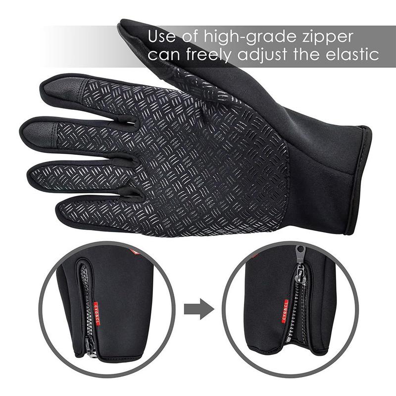 Touchscreen Warm Outdoor Winter Gloves, Waterproof & Windproof Cycling Gloves for Running Hiking Climbing Skiing Driving Sports Non-Slip Gloves Women Men