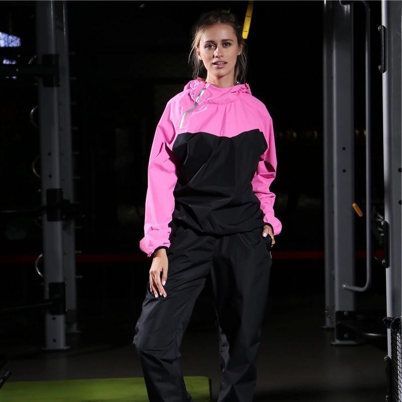 Women's Sauna Sweat Jacket & Workout Vest - Windbreaker Rain Jacket