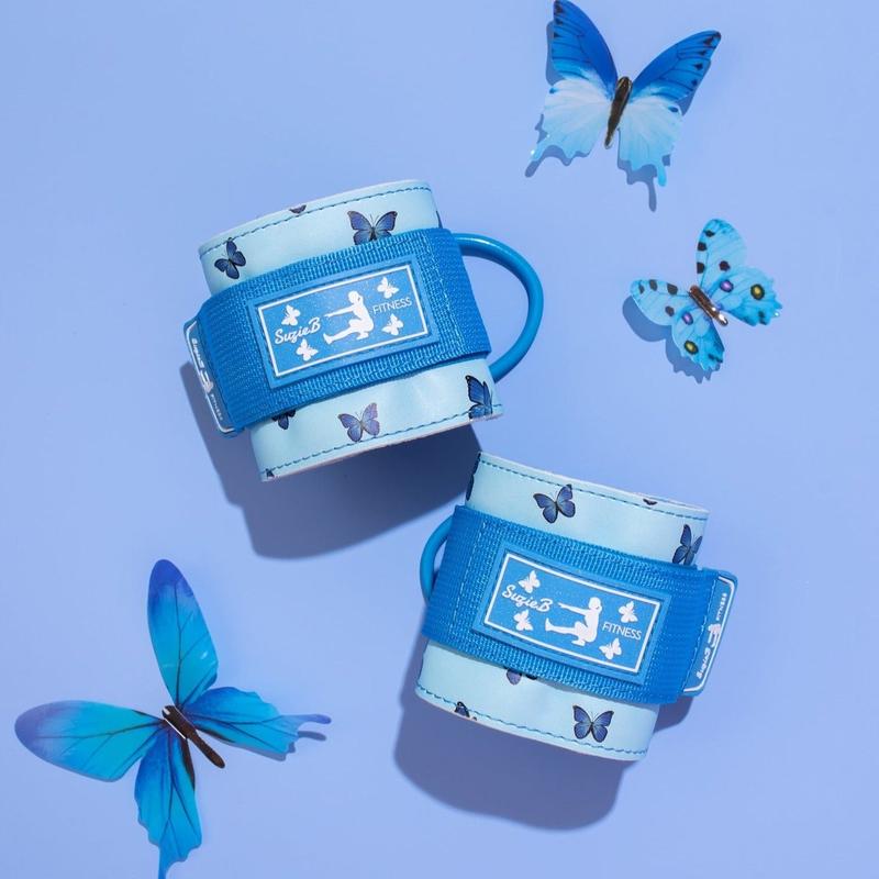 BLUE BUTTERFLY ANKLE STRAPS