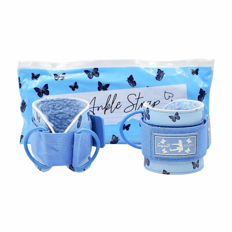 BLUE BUTTERFLY ANKLE STRAPS