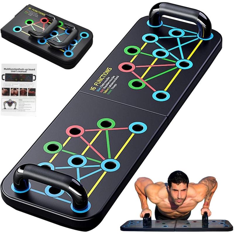 Multi-Function Portable Push Up Board with Handles - Foldable Fitness Equipment for Home, Office, and Gym Workouts for Men and Women