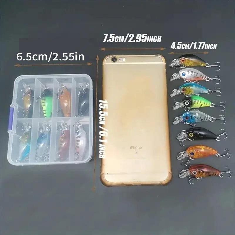 8pcs Artificial Fish Design Fishing Bait, Simulation Fishing Lures Hook, Portable Fishing Tool Kit, Fishing Accessories, Flyfishing, Solocamping, picnicaesthetic