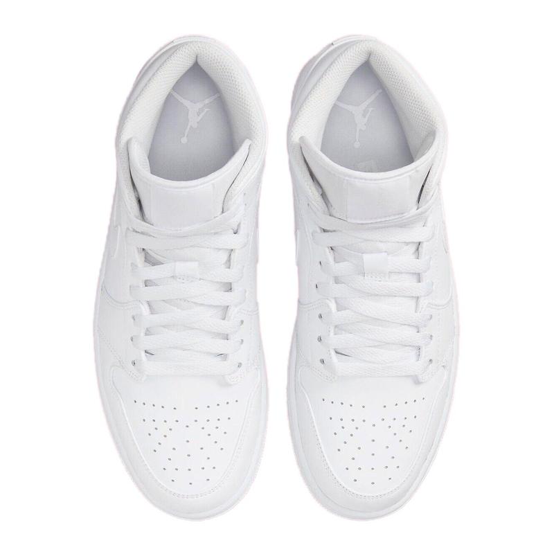 Men's Jordan 1 Mid White White-White (554724 136)