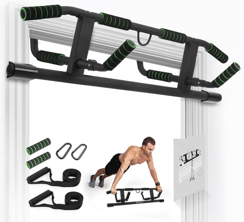 2024 Upgrade Multi-Grip Pull Up Bar with Smart Larger Hooks Technology - USA Original Patent, Designed, Shipped, Warranty