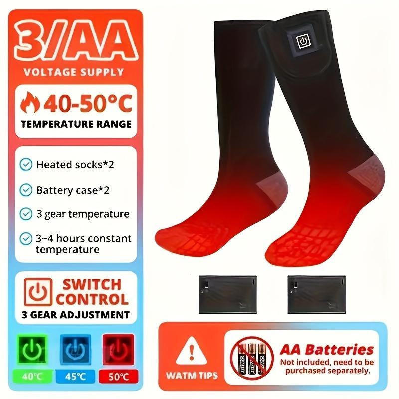 Frostfighter, Electric Heated Socks for Winter Sports - Ideal for Skiing, Hiking & Snowboarding, Battery-Powered, Washable Polyester, Black