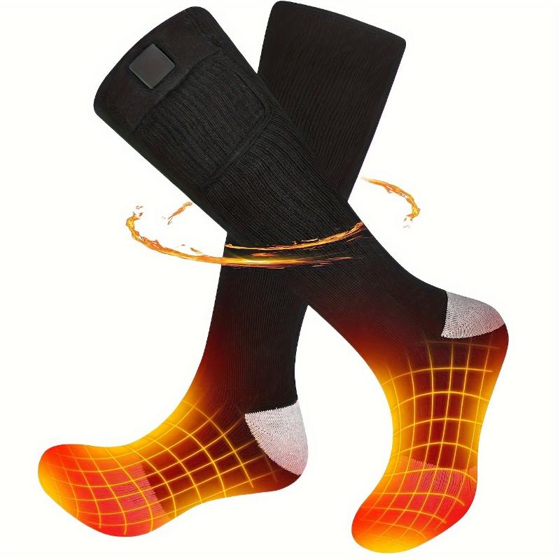 Frostfighter, Electric Heated Socks for Winter Sports - Ideal for Skiing, Hiking & Snowboarding, Battery-Powered, Washable Polyester, Black