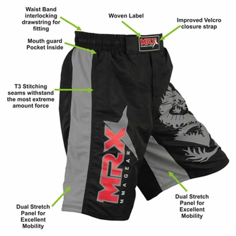 MRX MMA Training Shorts Cage Fighting Grappling Martial Arts Boxing Muay Thai Short