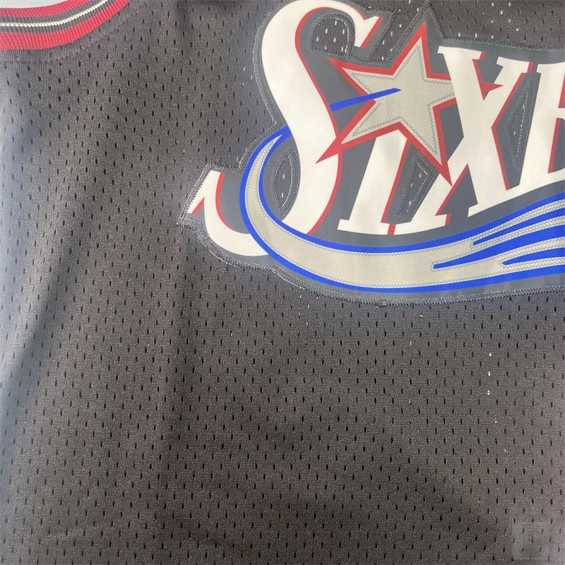 Allen Iverson stitched Basketball Jersey Men's Sleeveless Black