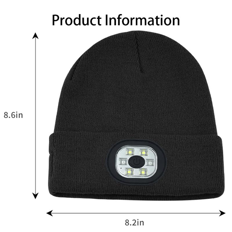 LED Light Hat - Bluetooth Music Knit Hat - Maintenance Light - Free Hands - Outdoor Adventure Lighting