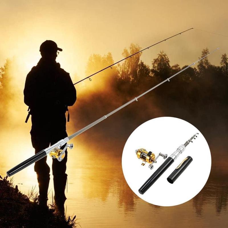 Portable Mini Fishing Rod, Mini Portable Pocket Pen Fishing Rod, Outdoor Ice Fishing Rod, Gift for Fishing Lovers