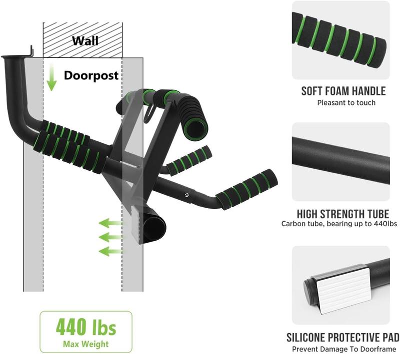 2024 Upgrade Multi-Grip Pull Up Bar with Smart Larger Hooks Technology - USA Original Patent, Designed, Shipped, Warranty