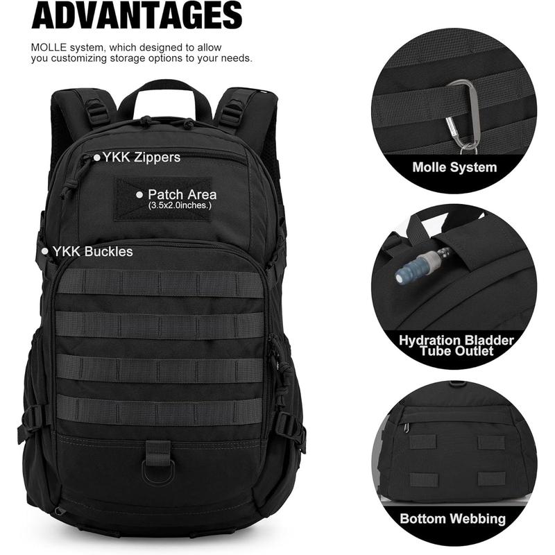 The Small Tactical Backpack,Molle Hiking Backpack for Backpacking,Cycling and Biking,25L Backpack