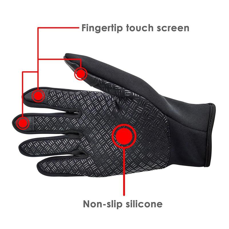 Winter Gloves for Men Women Waterproof Running Cycling Glove Thermal Warm Windproof Gloves Touch Screen Finger for Skiing Snow Driving Snowboarding