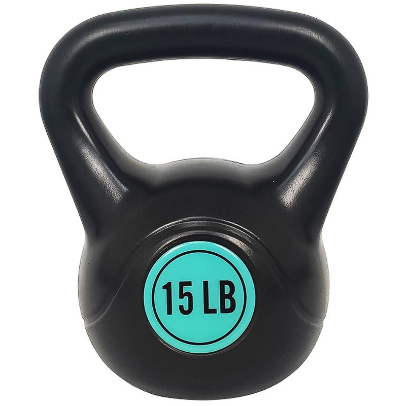 Kettlebell Exercise Fitness Weight Set, 3-Pieces: 5lb, 10lb, and 15lb Kettlebells