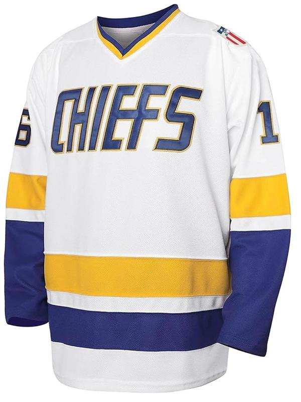 Men's Letter & Number Embroidery Hockey Jersey, Regular Fit Striped Trim V Neck Long Sleeve T-Shirt, Casual Sporty Top for All Seasons