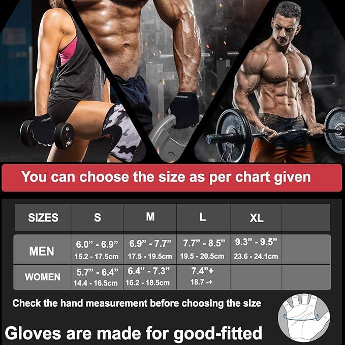 Fitness Workout Gloves Gym Weight lifting Gloves for Men Women Breathable Gymnasium Wrist Support Padded Deadlifts Exercise Training Pull Ups