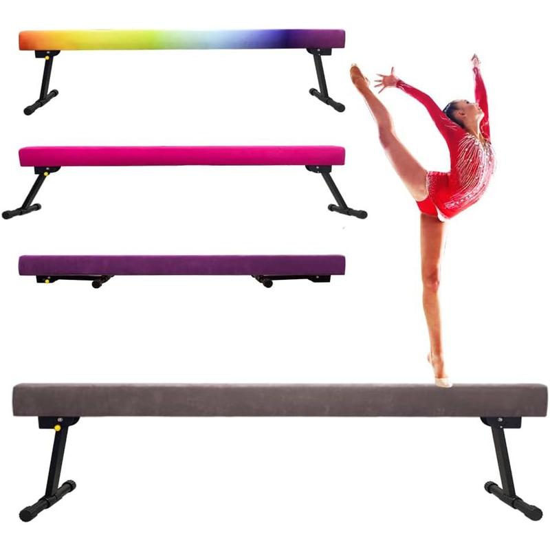 8FT Adjustable&Foldable Gymnastics Balance Beam,Home Gym Equipment,Easy Assembling and Storage,No Tool Require,for   Girls