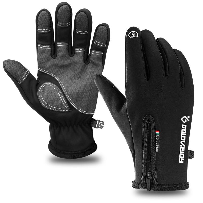 2 Pairs Outdoor Warm Gloves Autumn And Winter Gloves, Riding Sports Windproof And Waterproof Full Finger Skiing Cold And Slip Resistant Gloves