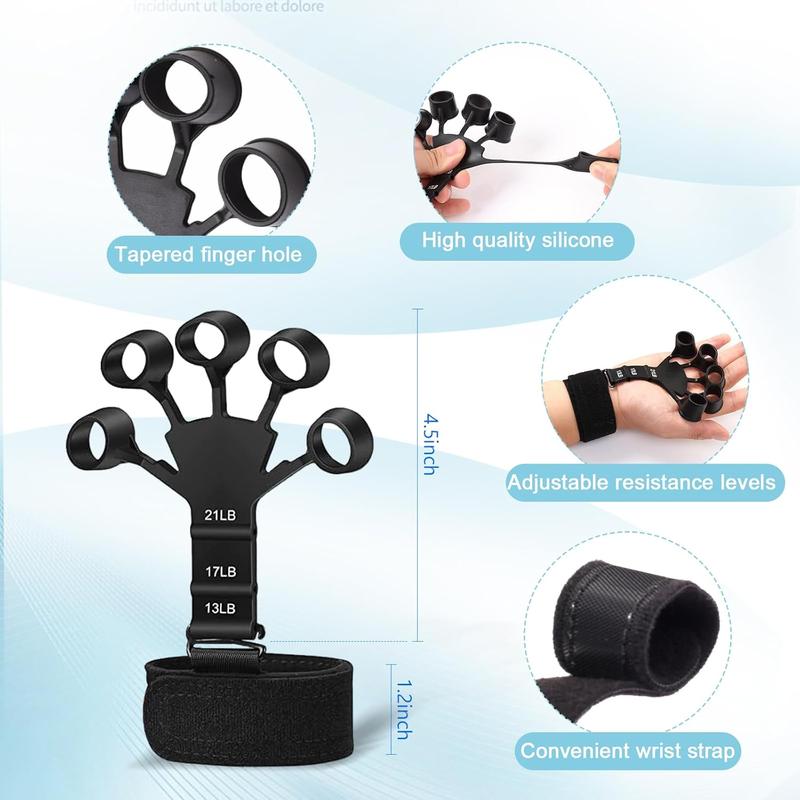 Hand Grip Strengthener Kit (5 Pack) Forearm Grip FitBeast Adjustable Resistance Hand Gripper, gripper ,forearm veins, Finger Exerciser, Finger Stretcher, Grip Ring Stress Relief Grip Ball For Athletes, Portable Home Gym Hand Strength Training Tool