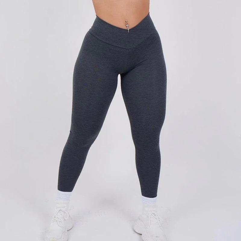 Hip Wicking Yoga Workout Hip Women Sports Pants solid high