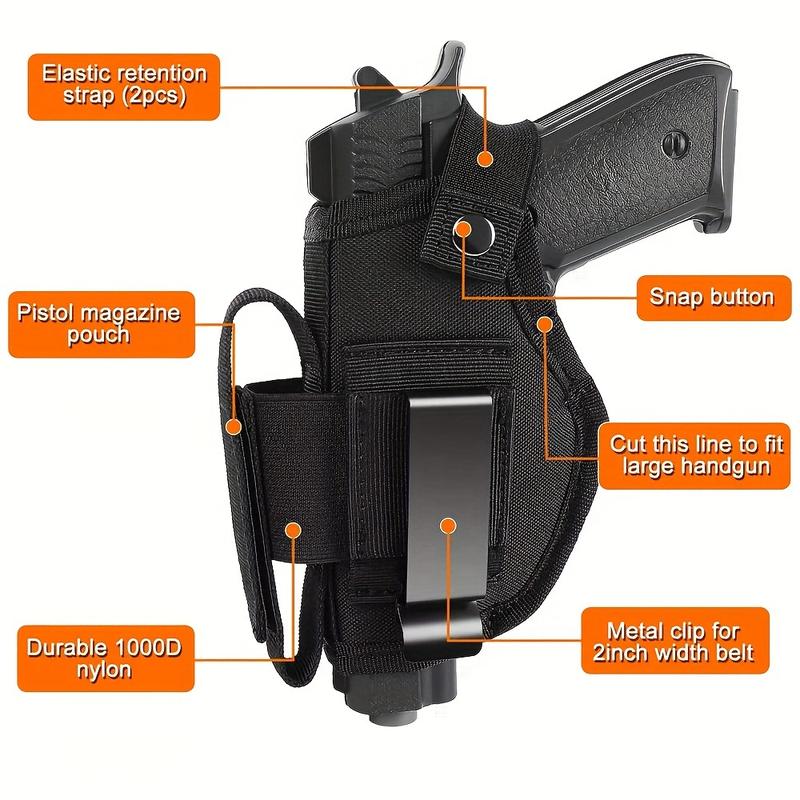 Unisex Holster, 9mm Pistol Holster, IWB Owb Concealed Carrying Pistol Holster, with Cartridge Bag