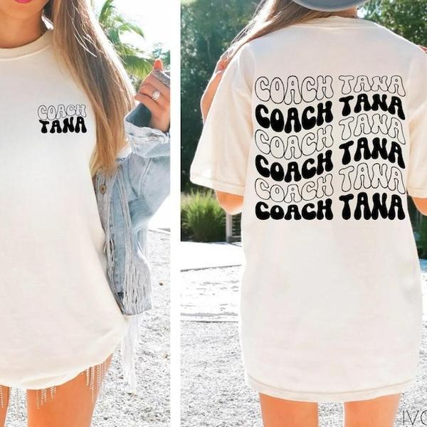 Custom Coach Shirt Personalized Cheer Coach Tee Gymnastic Name Tshirt Volleyball T-Shirt Sports Team Gift Unisex Coaching Shirt Dance Tee