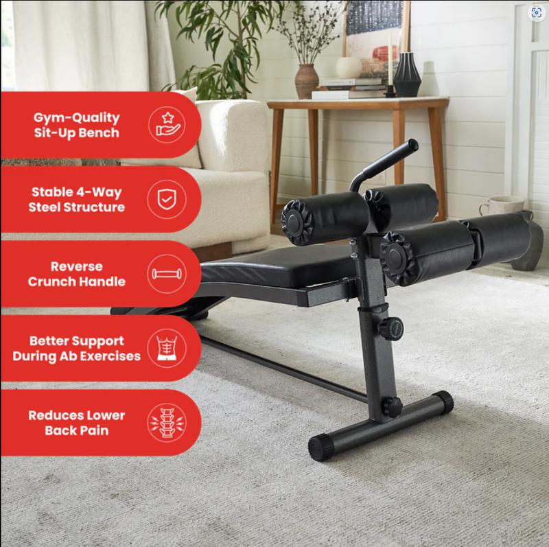 Sit Up Bench with Reverse Crunch Handle – Multifunctional Fitness Equipment