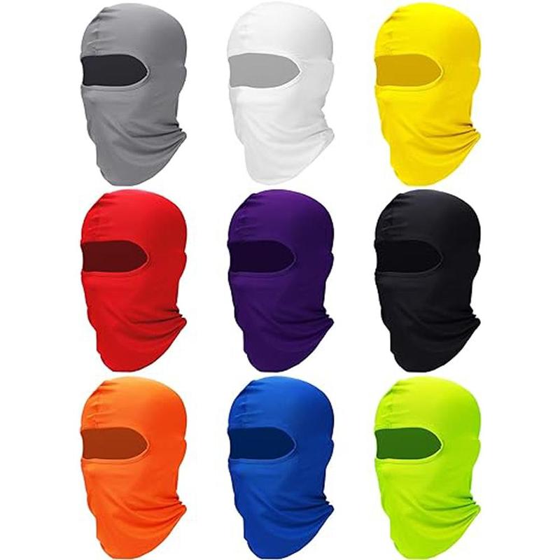 Breathable Sun Protection Face Mask, 9 Counts set Outdoor Sports Face Cover, Balaclava Face Mask, Windproof Face Mask for Men & Women, Sports & Outdoor Accessories, Running Essentials, Face Masks, Ski Mask, Christmas Gift