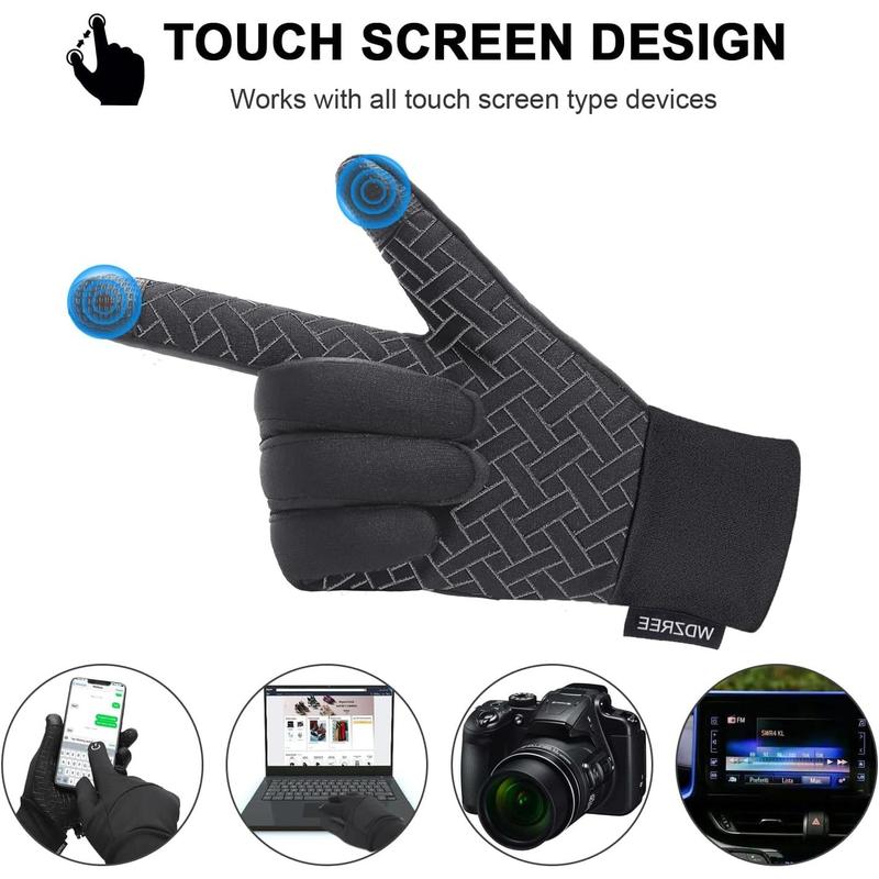 Winter Gloves for Men Women Thermal Touch Screen Water Resistant Windproof Anti Slip Heated Warm Glove for Cycling Running Biking Driving Hiking