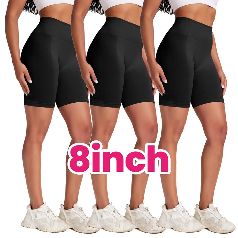 VICONOW Workout 5 8 Inch Shorts for Women - 3 Pack High Waist Tummy Control Bike Shorts for Gym Workout Athletic Running Yoga