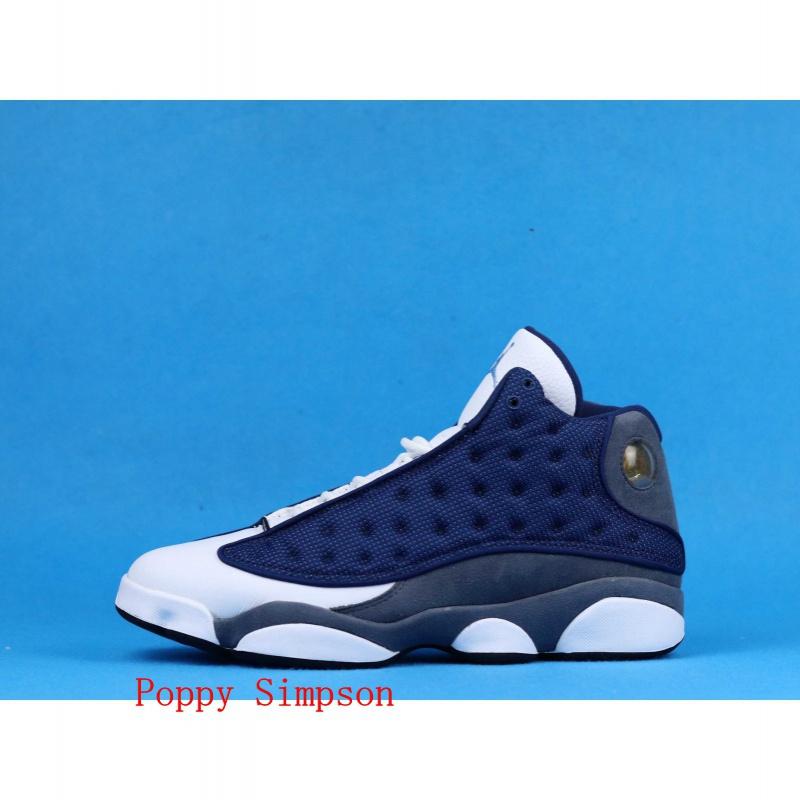 Jordan 13   Navy blue retro anti slip cushioned basketball shoes