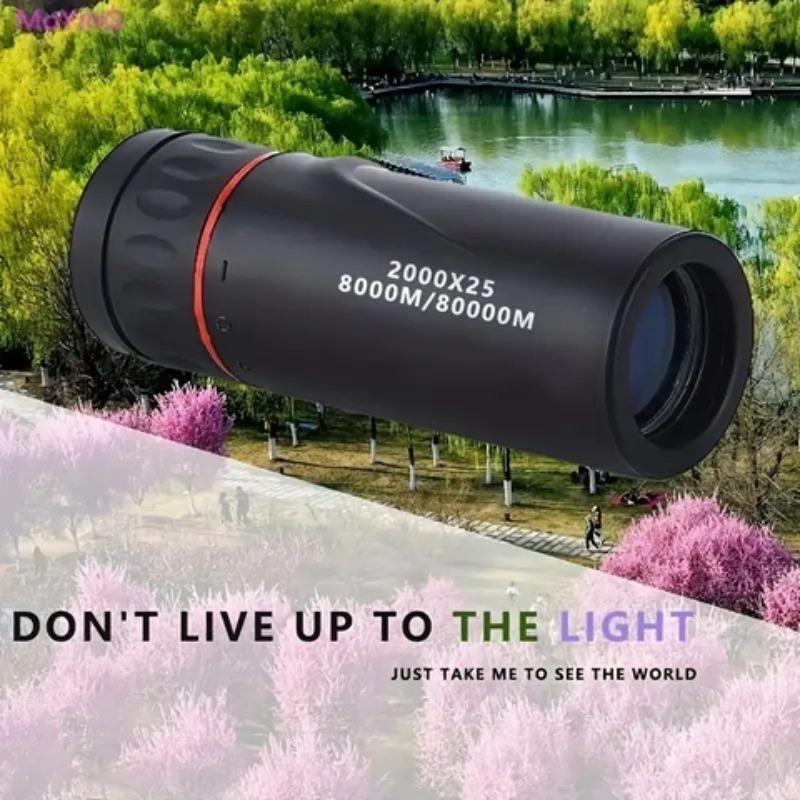 2000x25 HD Monocular, 2 Counts 12x Magnification Monocular, High Power Monocular, Perfect Photo Gift, Outdoor Camping & Hiking Equipment