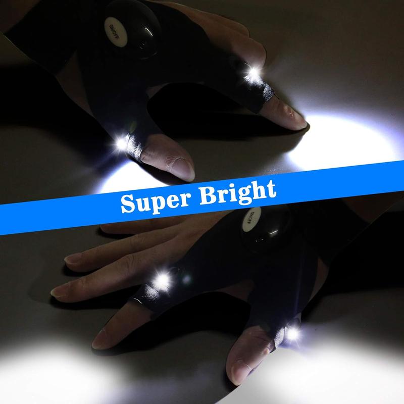 LED Flashlight Gloves for Men Waterproof Light