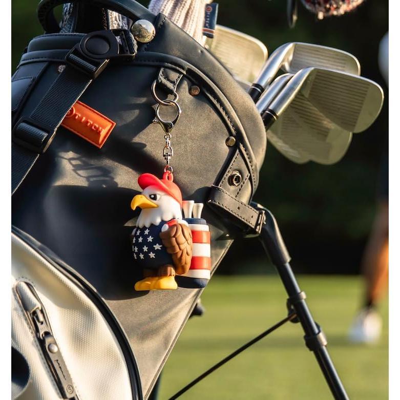 Eagle  Golf Tee Holder, Includes 8  Themed Golf Tees, Fun Golf Accessories for Men and Women, Stylish Golf Bag Accessory and Golf Gift