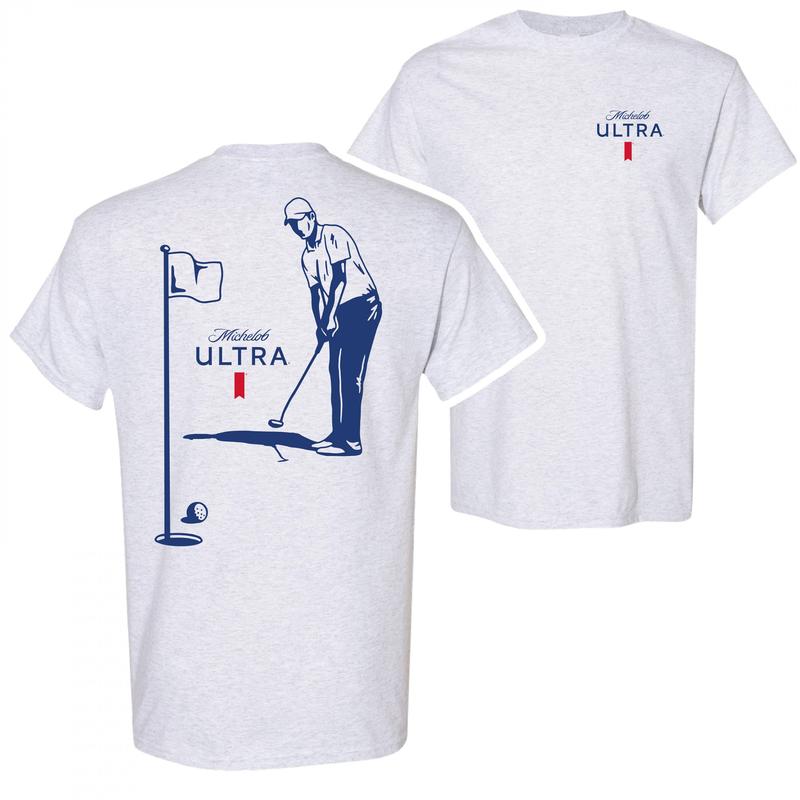 Michelob Ultra Golfing T-Shirt - 2 Side - Youthful & Vibrant - Every Size Available - Colors Galore - Multiple Style Options - Shared Styles