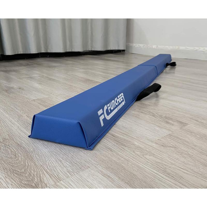 6FT 9FT Folding Balance Beam for - Gymnastics  Floor Beam,Anti-Slip Bottom with Carrying Bag, Faux Suede Covered,Gymnastics Equipment for Home