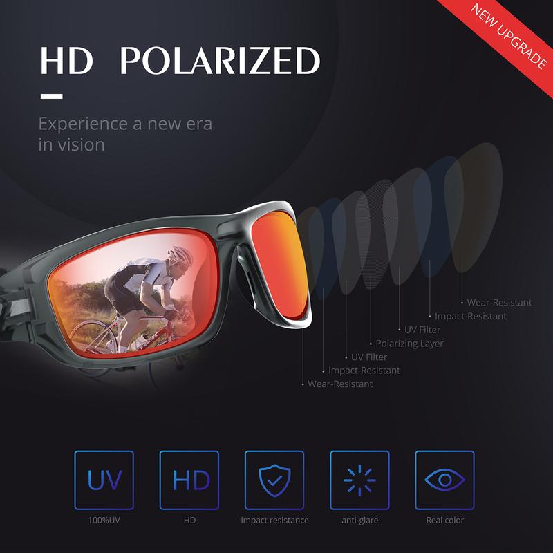 Sport Sunglasses for Men Women Teenager,Driving Fishing Running Cycling Shades Sunglasses