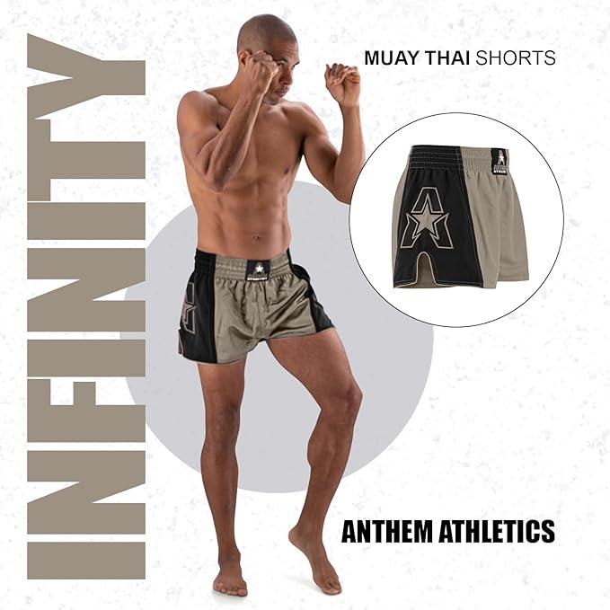 Anthem Athletics Muay Thai Shorts - Kickboxing Short Boxing Trunks for Men & Women - 50 50 Classic Infinity Resolute