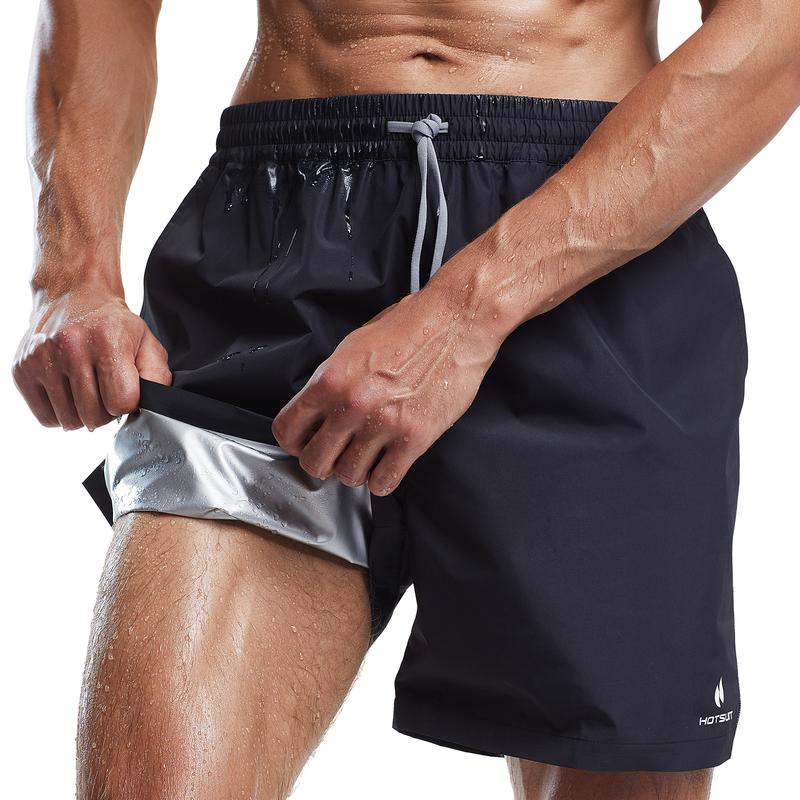 HOTSUIT Mens Sauna Shorts Sweat Sauna Pants Gym Exercise Sweat Sauna Suit Workout Shorts