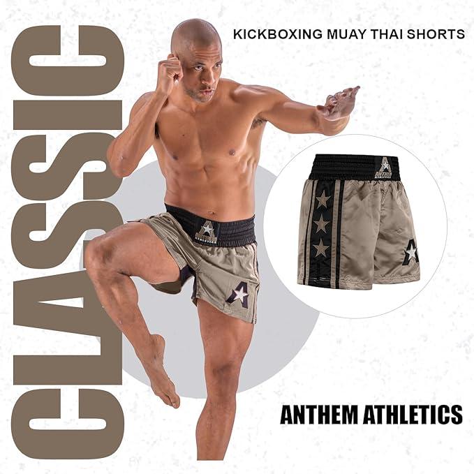 Anthem Athletics Muay Thai Shorts - Kickboxing Short Boxing Trunks for Men & Women - 50 50 Classic Infinity Resolute