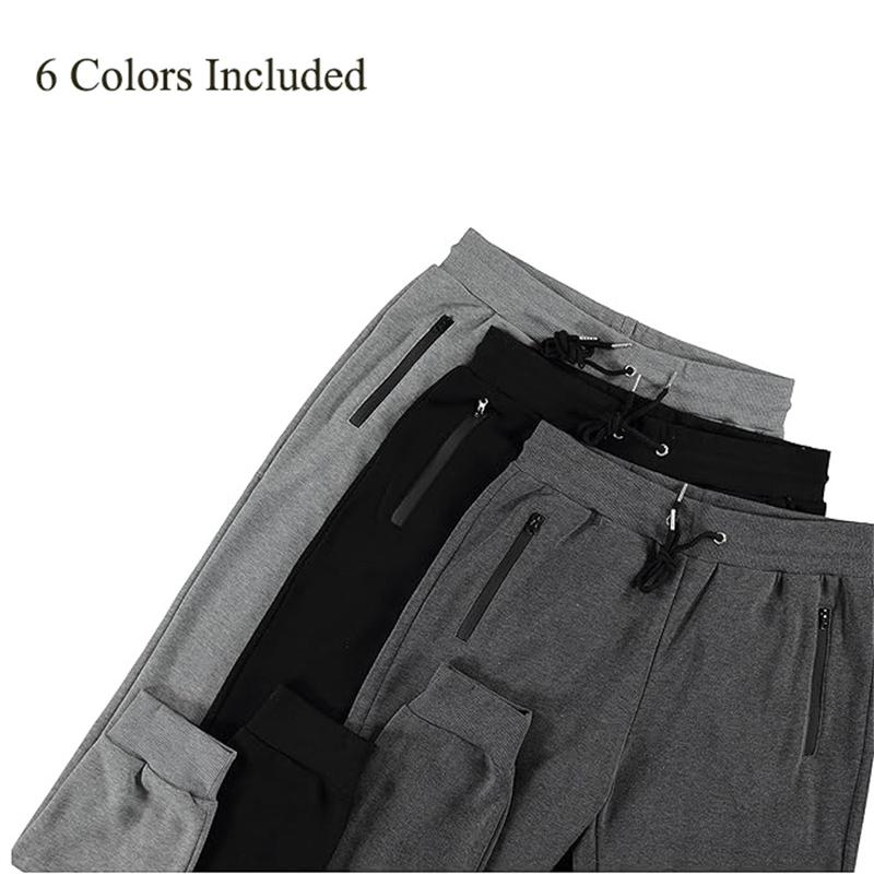 Womens 3 Pack Fleece Sports Workout Jogging Pants Zipper Pockets and Drawstring Sweatpants