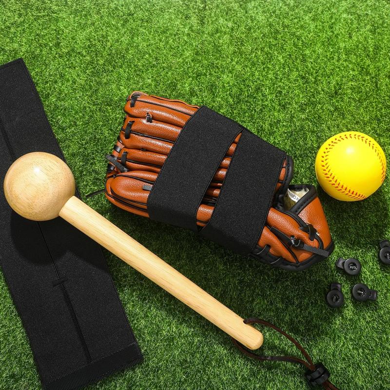 11 Pcs Baseball Glove Break in Kit Include Glove Mallet Wood Shaping Hammer Practice Ball 6 Locks 2 Wrap Band 1 Glove Conditioner for Youth Adult Softball Baseball Catchers Accessories