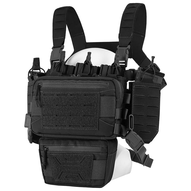 VOTAGOO Chest Rig-Sport Chest Rig，Molle Modular Micro Chest Rigs Adjustable